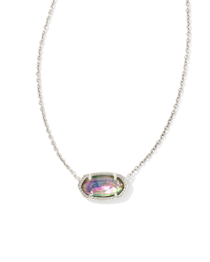 Elisa Silver Pendant Necklace in Lilac Abalone image number 0