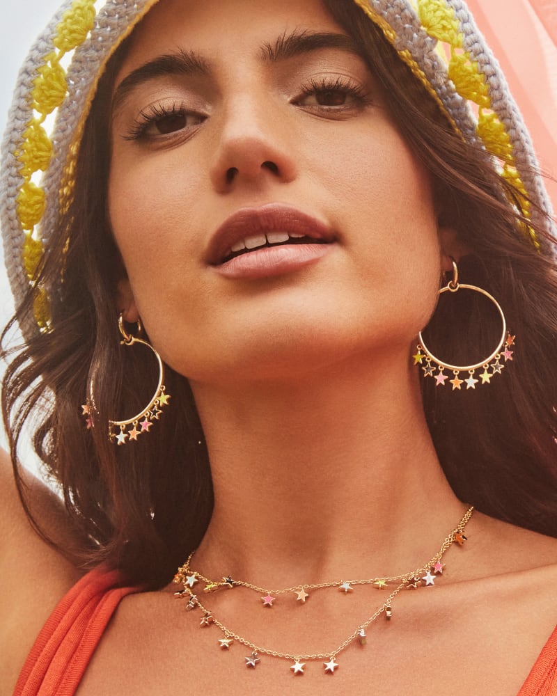 Sloane Gold Star Strand Necklace in Multi Mix image number 1