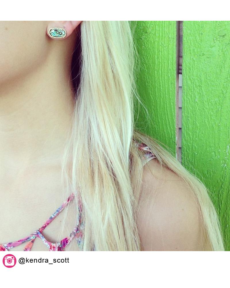 Ellie Stud Earrings in Abalone Shell image number 1