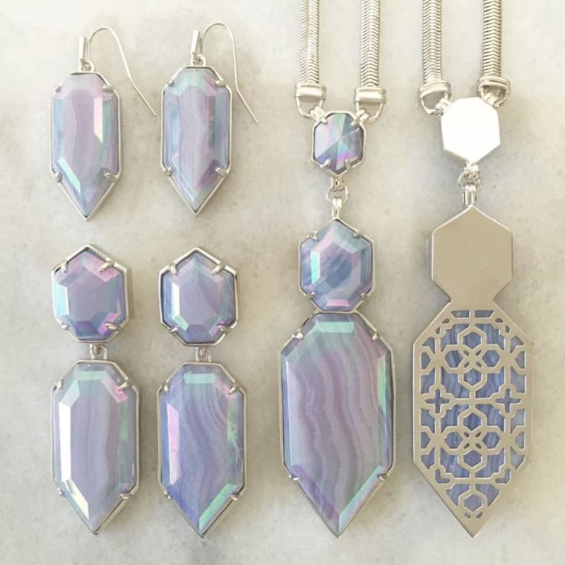 Wyatt Silver Long Pendant Necklace In Agate Kendra Scott Su etsy trovi 66 kendra scott earrings in vendita, e costano. wyatt silver long pendant necklace in