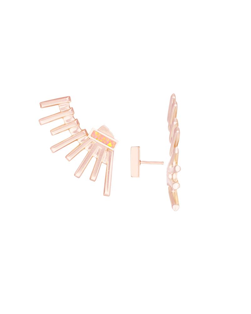 Kellen Ear Jackets in Coral Kyocera Opal image number 1