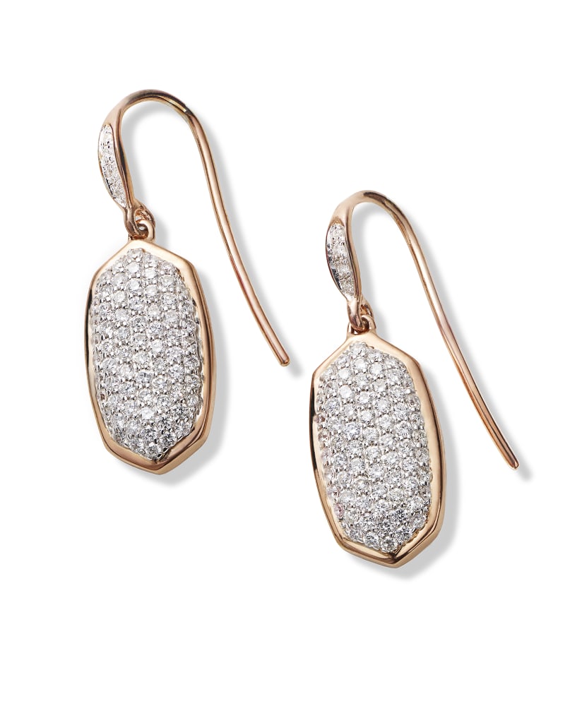 Lee Earrings in Pave Diamond and 14k Rose Gold image number 0