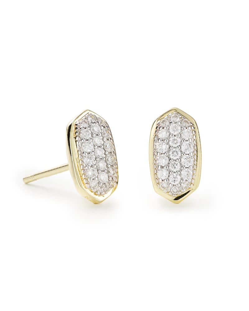 Amelee Earrings in Pave Diamond and 14k Yellow Gold image number 0