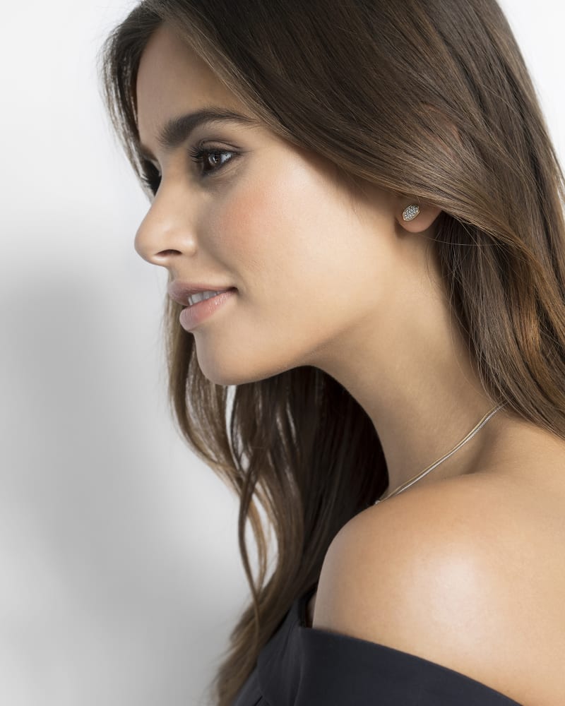 Amelee Earrings in Pave Diamond and 14k White Gold image number 1