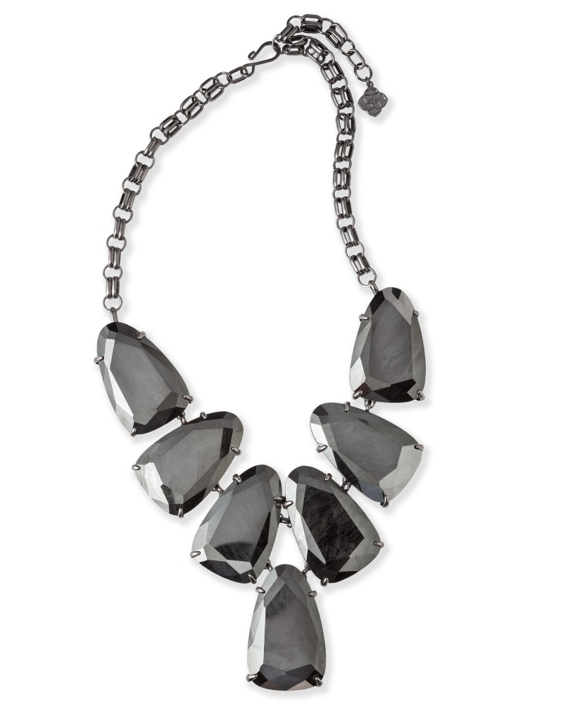 Harlow Statement Necklace in Gray 