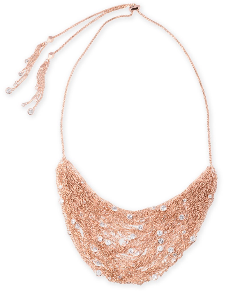 Anastasia Statement Necklace in Rose Gold image number 0