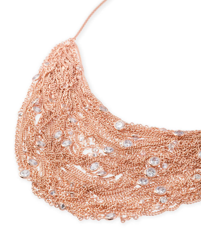 Anastasia Statement Necklace in Rose Gold image number 3