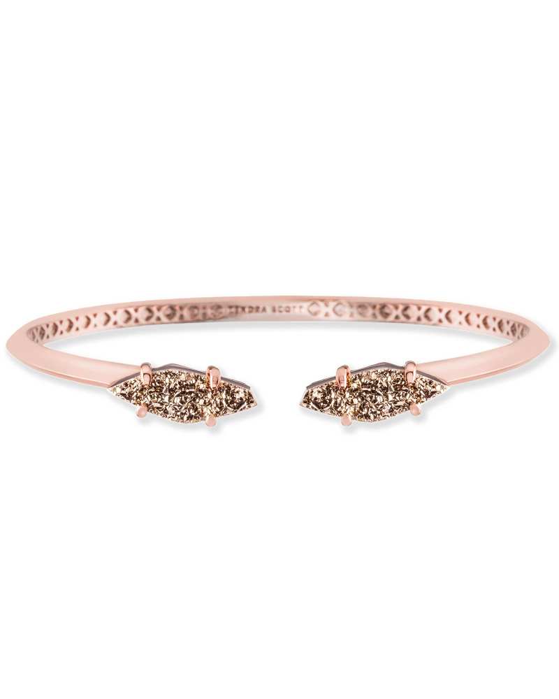 Bianca Cuff Bracelet in Rose Gold Drusy image number 0
