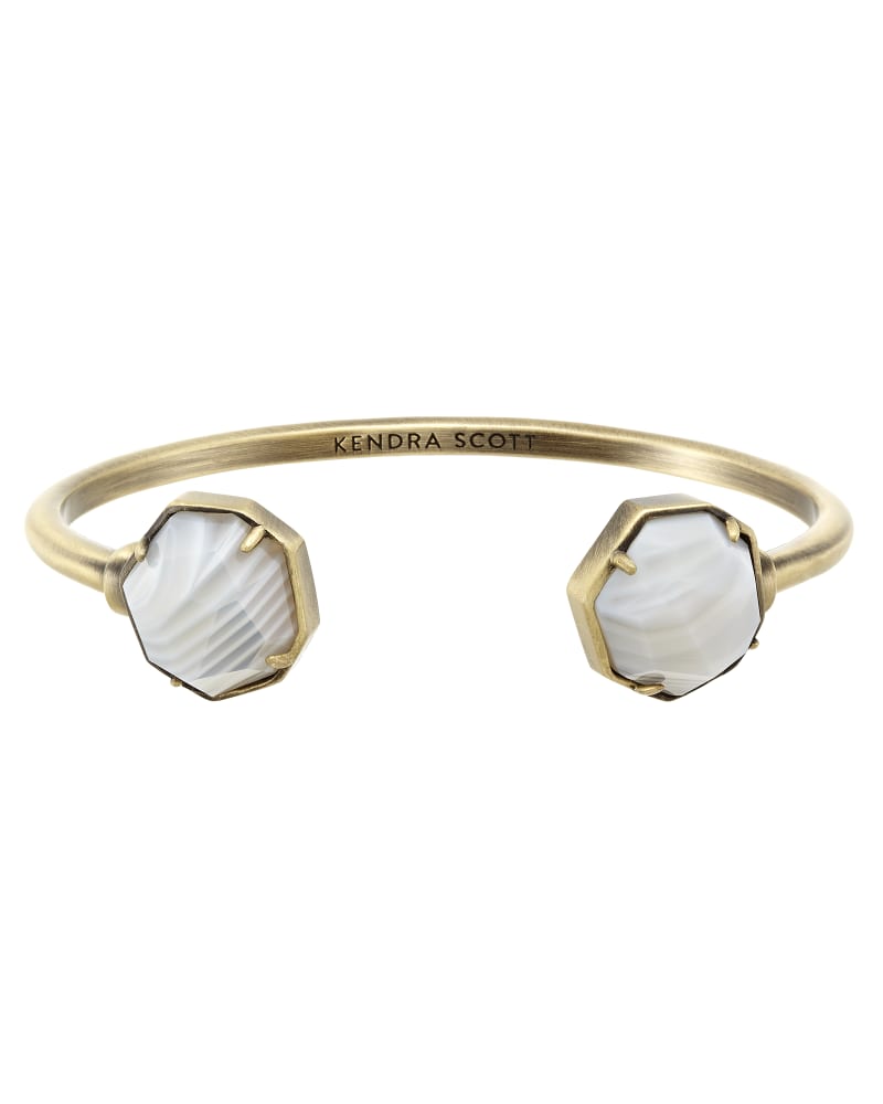 Brinkley Bracelet in White Banded Agate image number 0