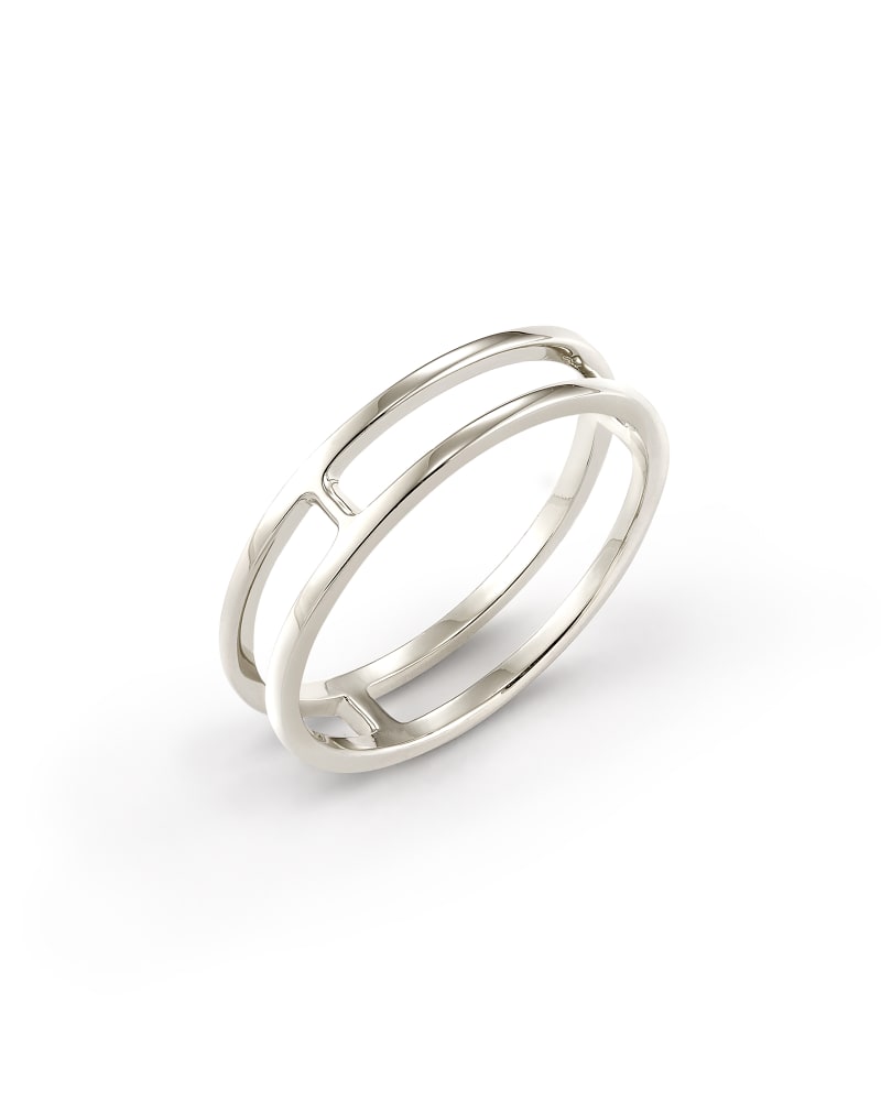 Bennett Double Band Ring in Sterling Silver