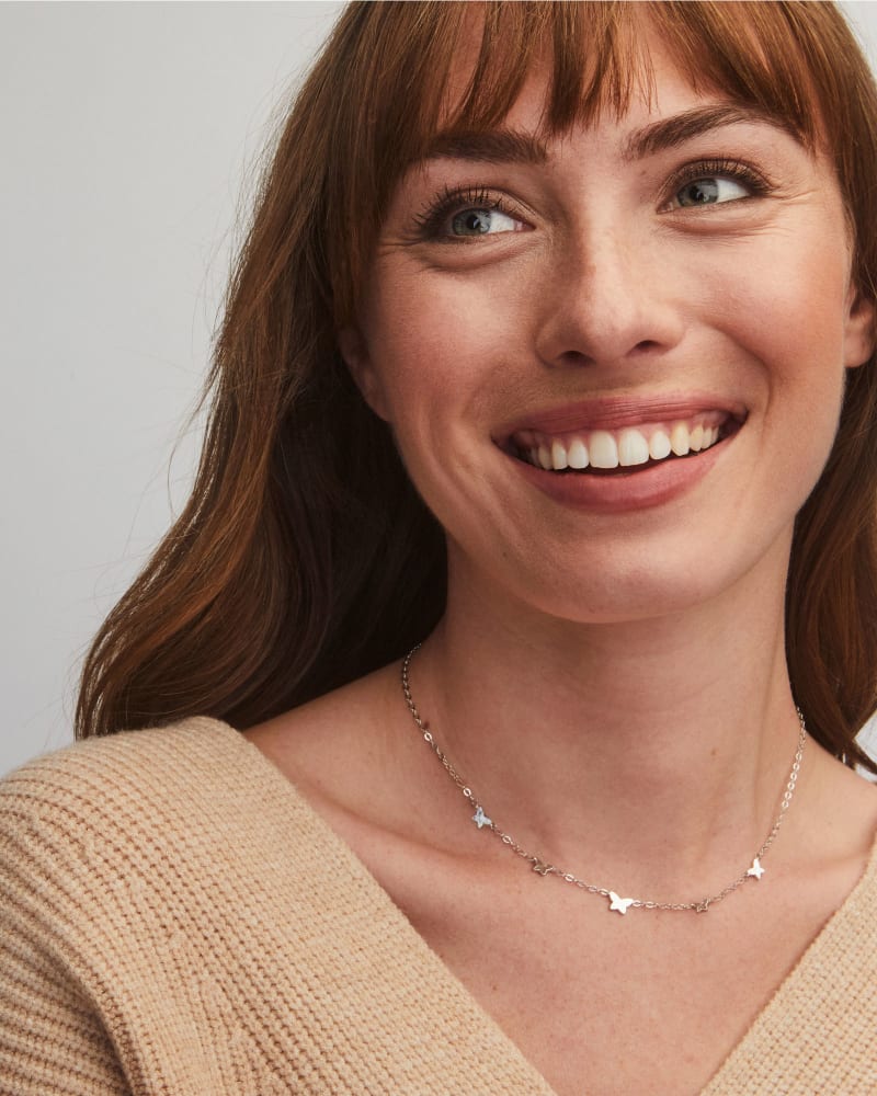 Lillia Butterfly Strand Necklace in Silver image number 1