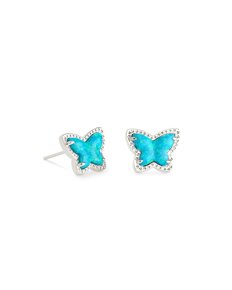 Opal Iridescent Glitter Butterfly Earrings