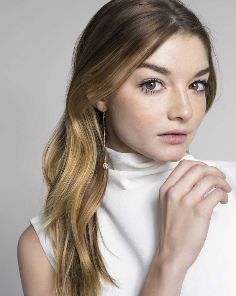 Caden Drop Earrings in Rose Gold image number 1