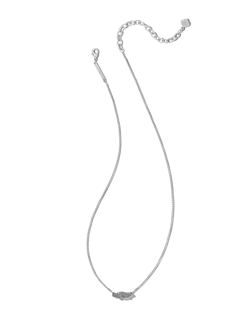 Bridgete Silver Pendant Necklace in Platinum Drusy image number 1