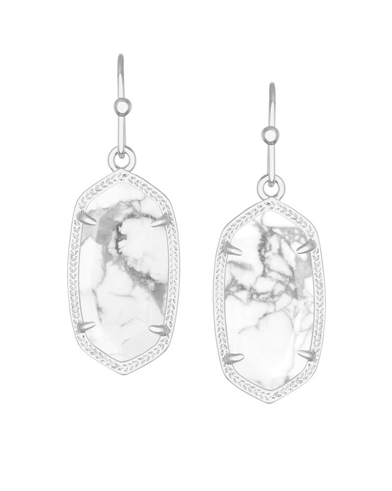 White Howlite Earrings