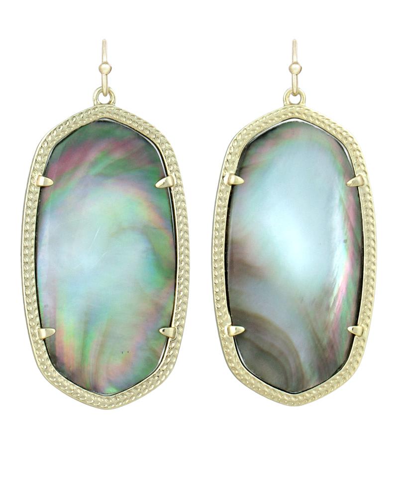 Danielle Earrings in Black Pearl image number 0