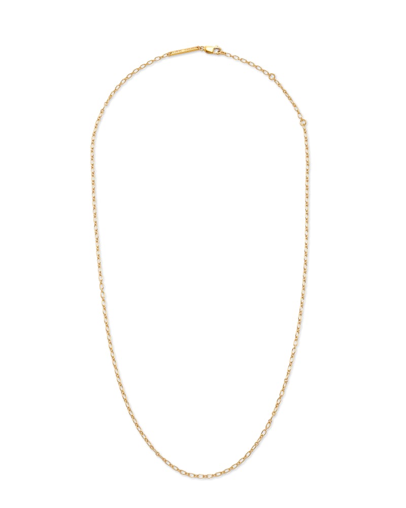 Double Link Rolo Chain Necklace in 18k 