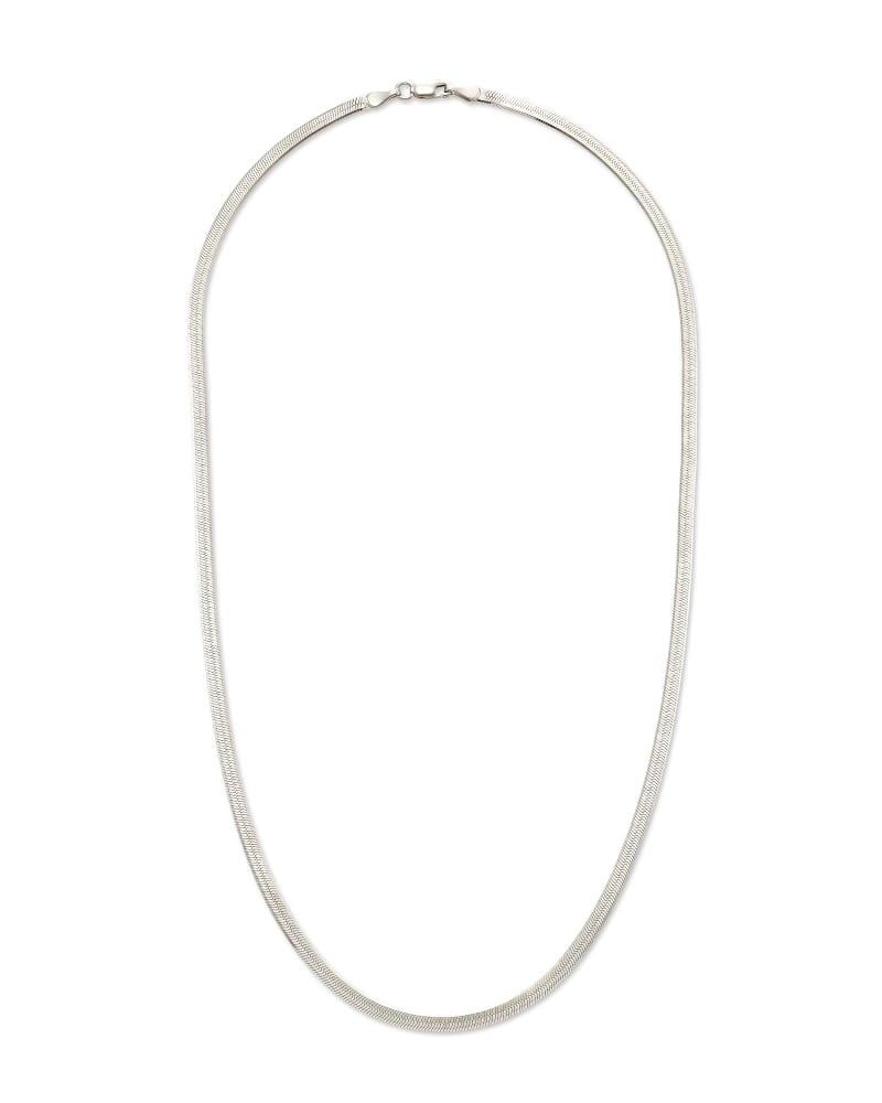 Herringbone Chain Necklace in Sterling 
