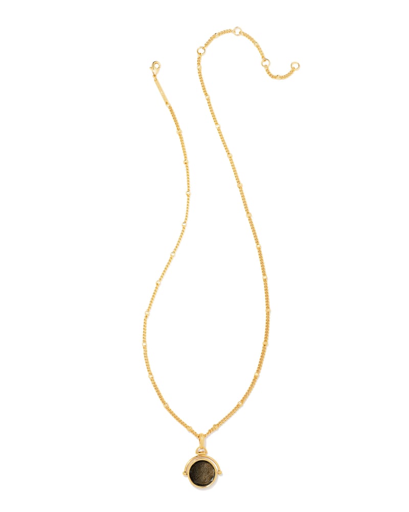 Dira Gold Reversible Pendant Necklace in Golden Obsidian | Kendra Scott