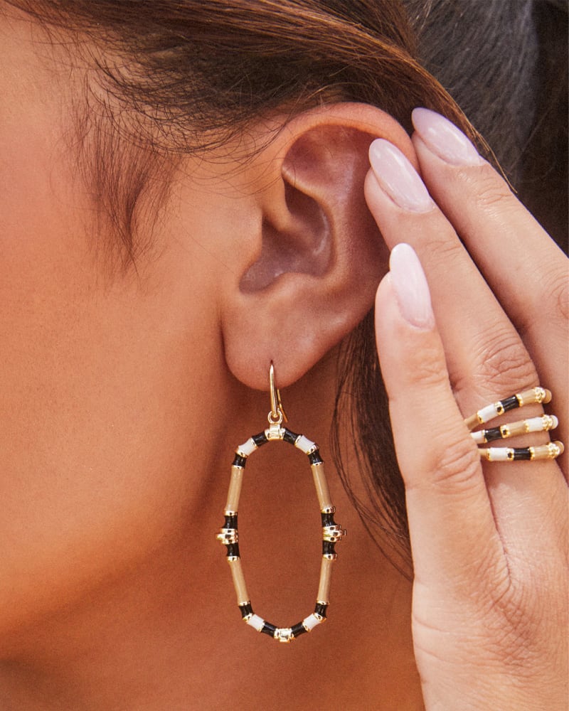 Essie Gold Open Frame Earrings in Neutral Mix image number 2