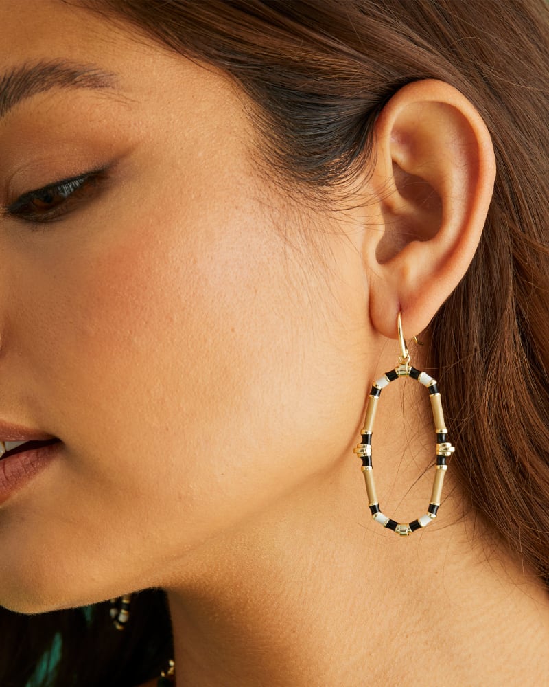 Essie Gold Open Frame Earrings in Neutral Mix image number 1