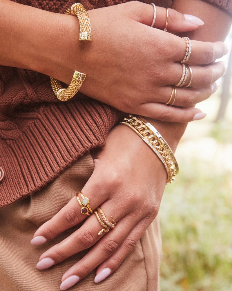 Maya Cuff Bracelet in Gold image number 2