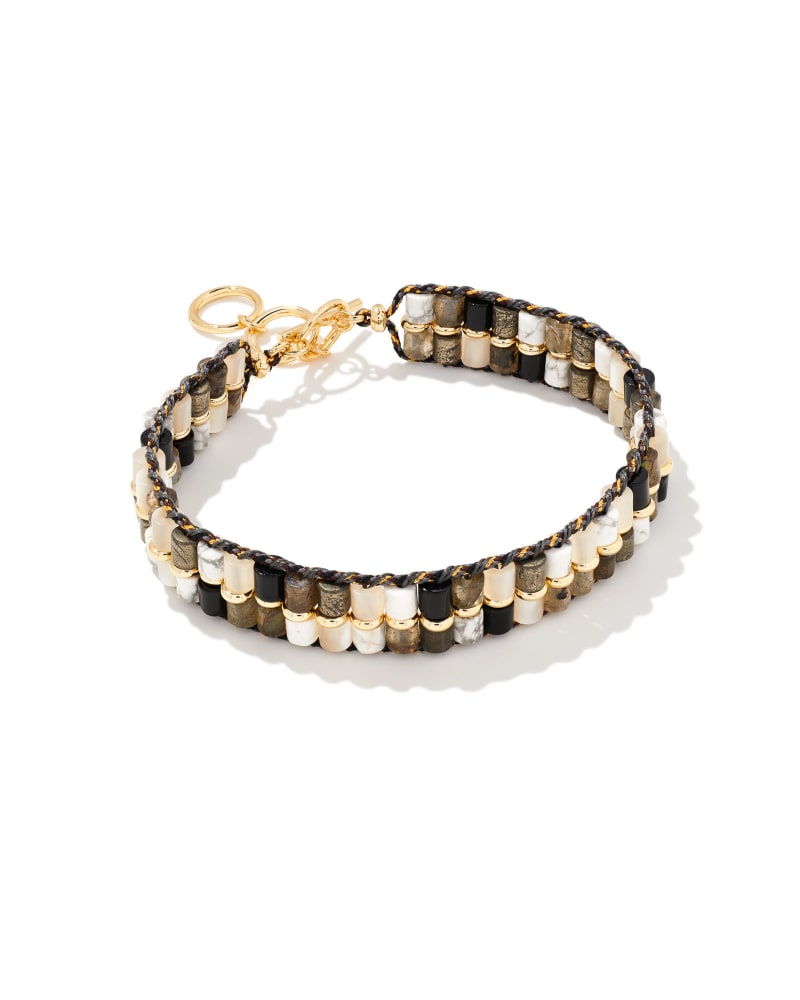 Bree Gold Beaded Bracelet in Neutral Mix image number 0