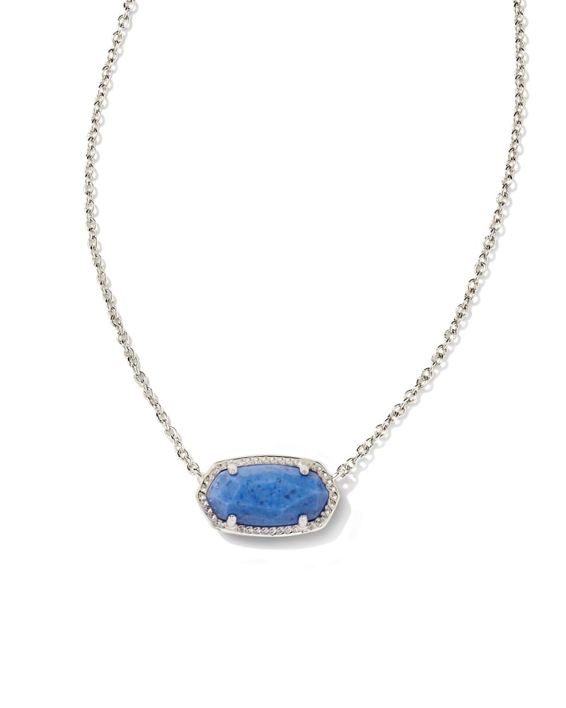 Elisa Silver Pendant Necklace in Blue Dumortierite image number 0