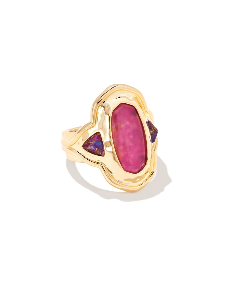 Maya Gold Cocktail Ring in Orchid Mix image number 0