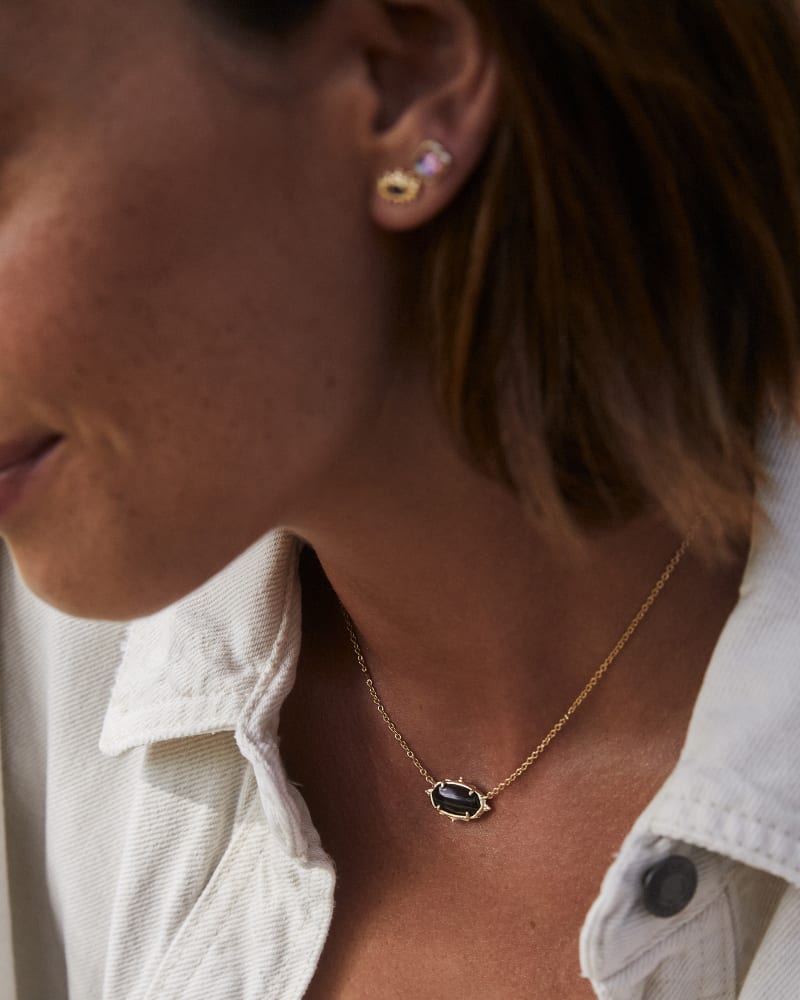 Baroque Elisa Gold Pendant Necklace in 