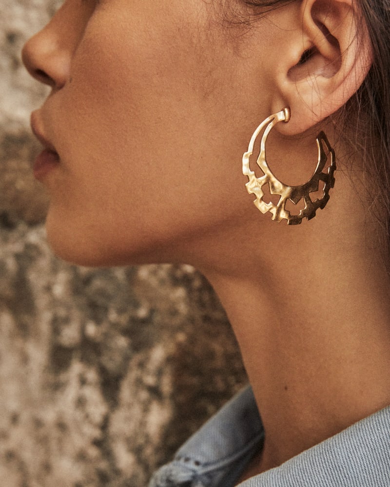 Shiva Hoop Earrings in Gold image number 1