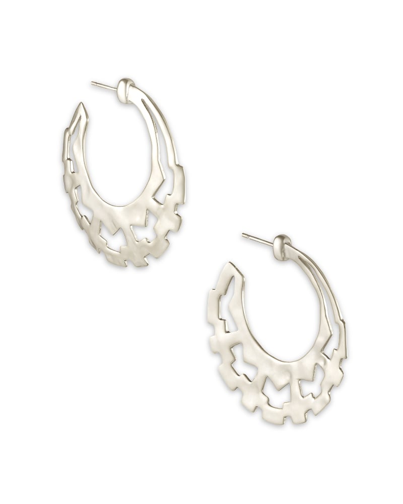 Shiva Hoop Earrings in Silver image number 1