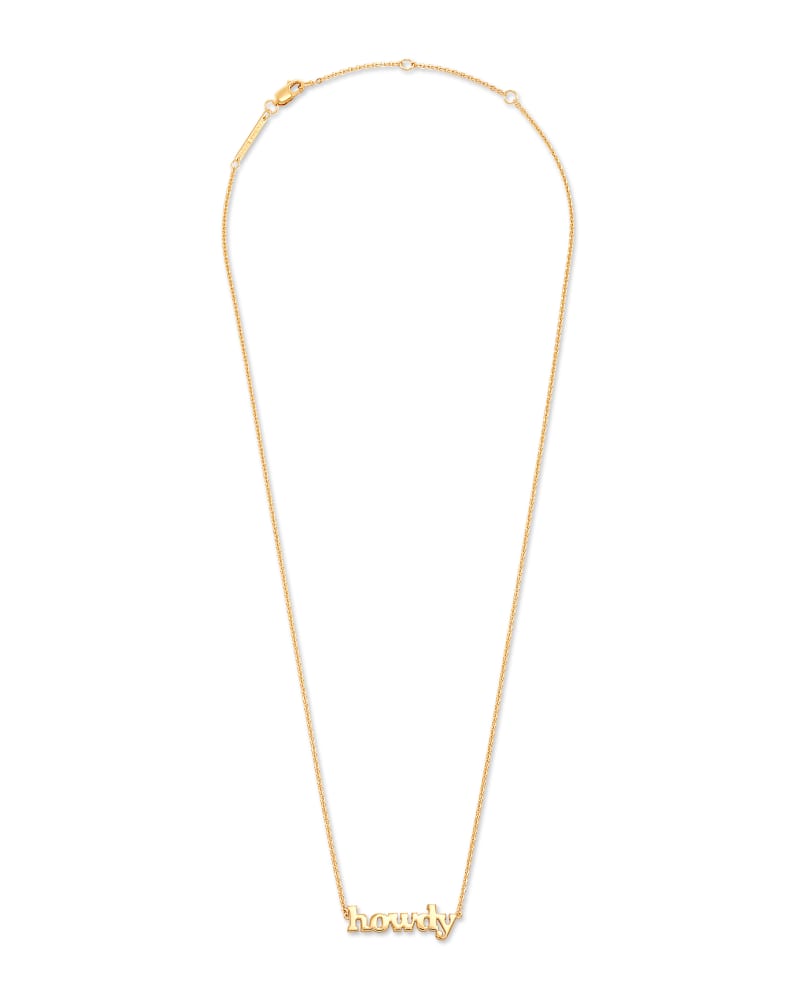 Howdy Pendant Necklace in 18k Yellow Gold Vermeil image number 1