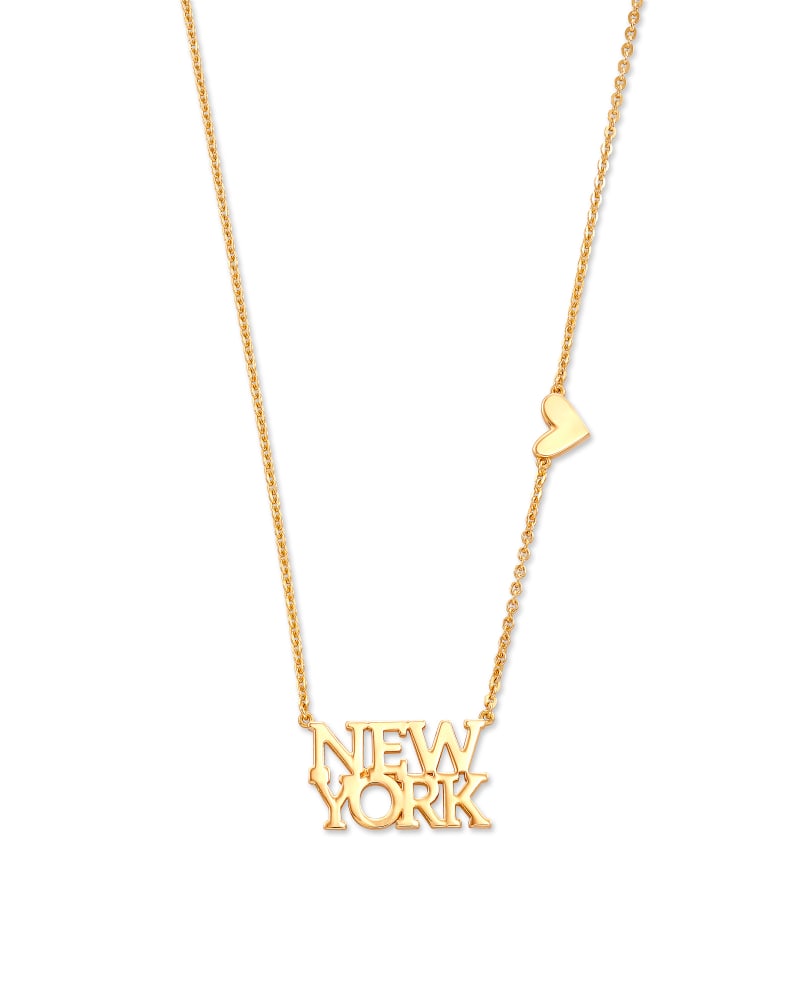 New York Pendant Necklace in 18k Yellow Gold Vermeil image number 0