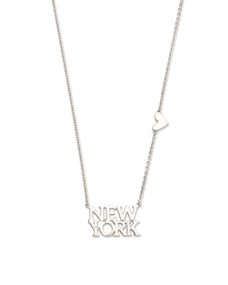 New York Pendant Necklace in Sterling Silver image number 0