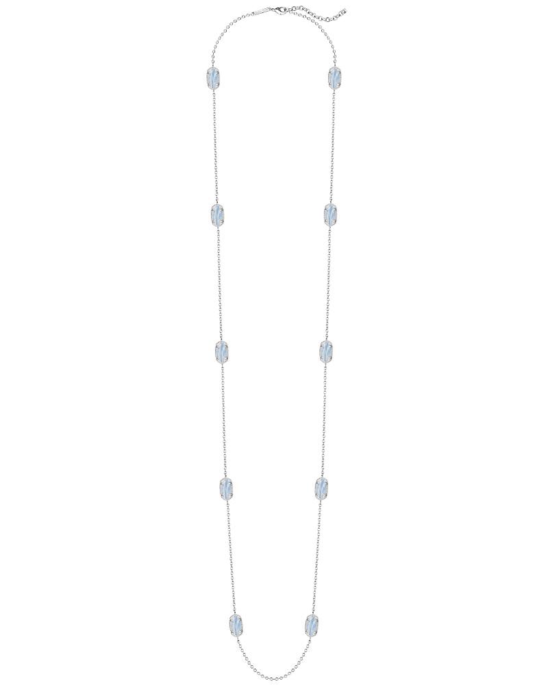 Kellie Long Necklace in Blue Lace Agate image number 0