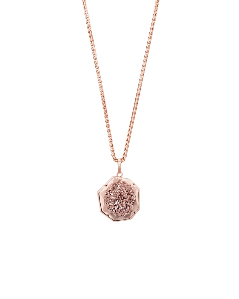 Lizzie Necklace in Rose Gold Window Drusy image number 0