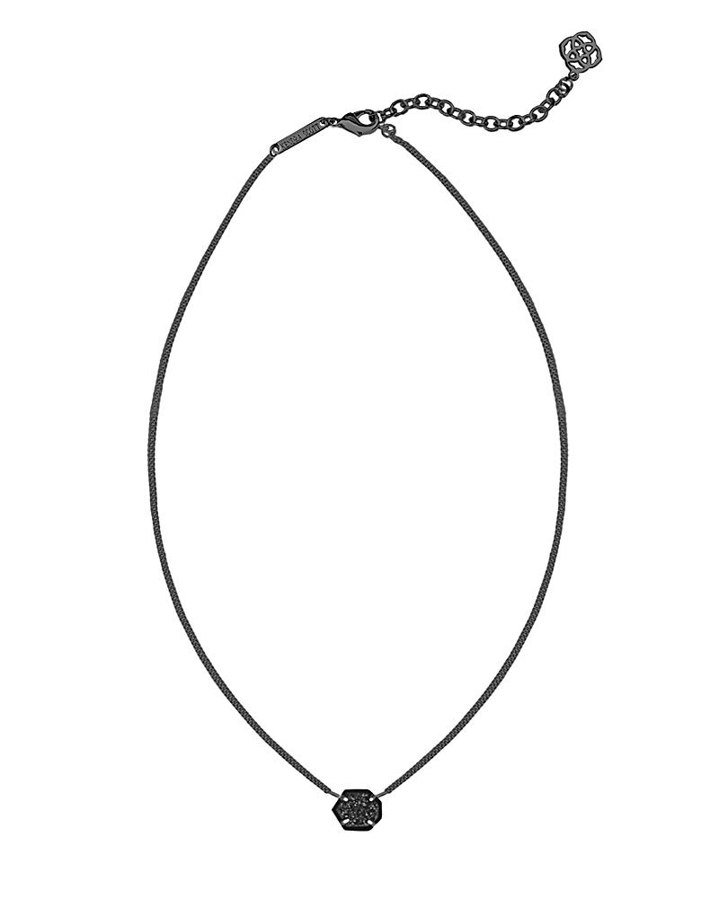 Mabel Pendant Necklace in Gunmetal image number 2