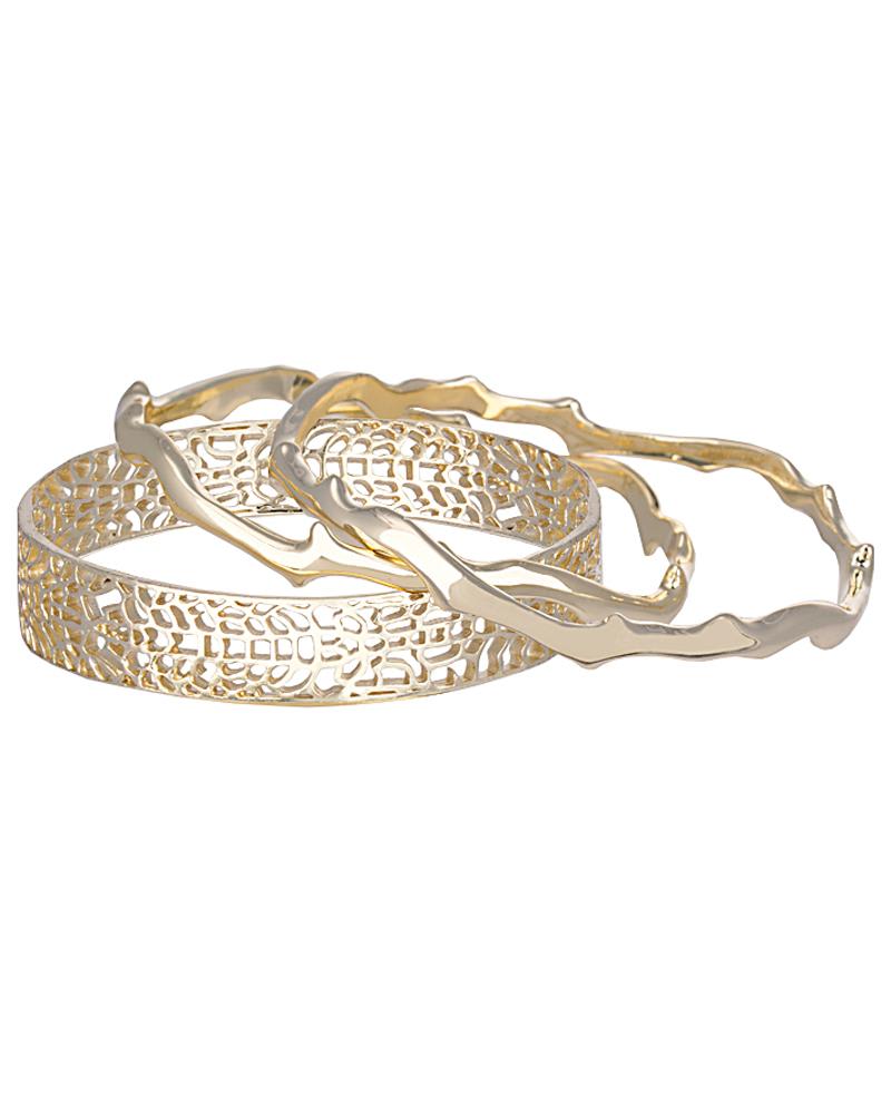 Maren Bangle Bracelets in Gold image number 0