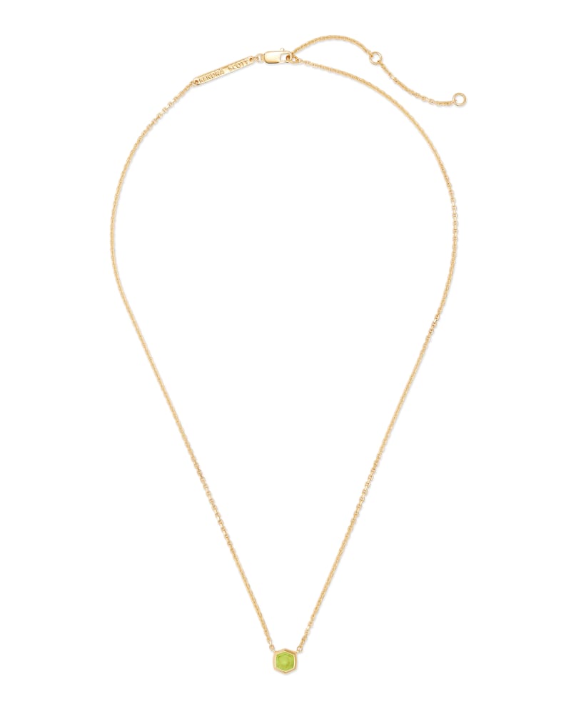 Davie 18K Gold Vermeil Pendant Necklace in Peridot image number 2