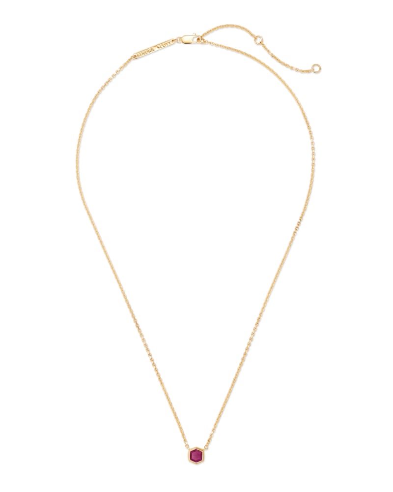 Davie 18K Gold Vermeil Pendant Necklace in Ruby image number 2