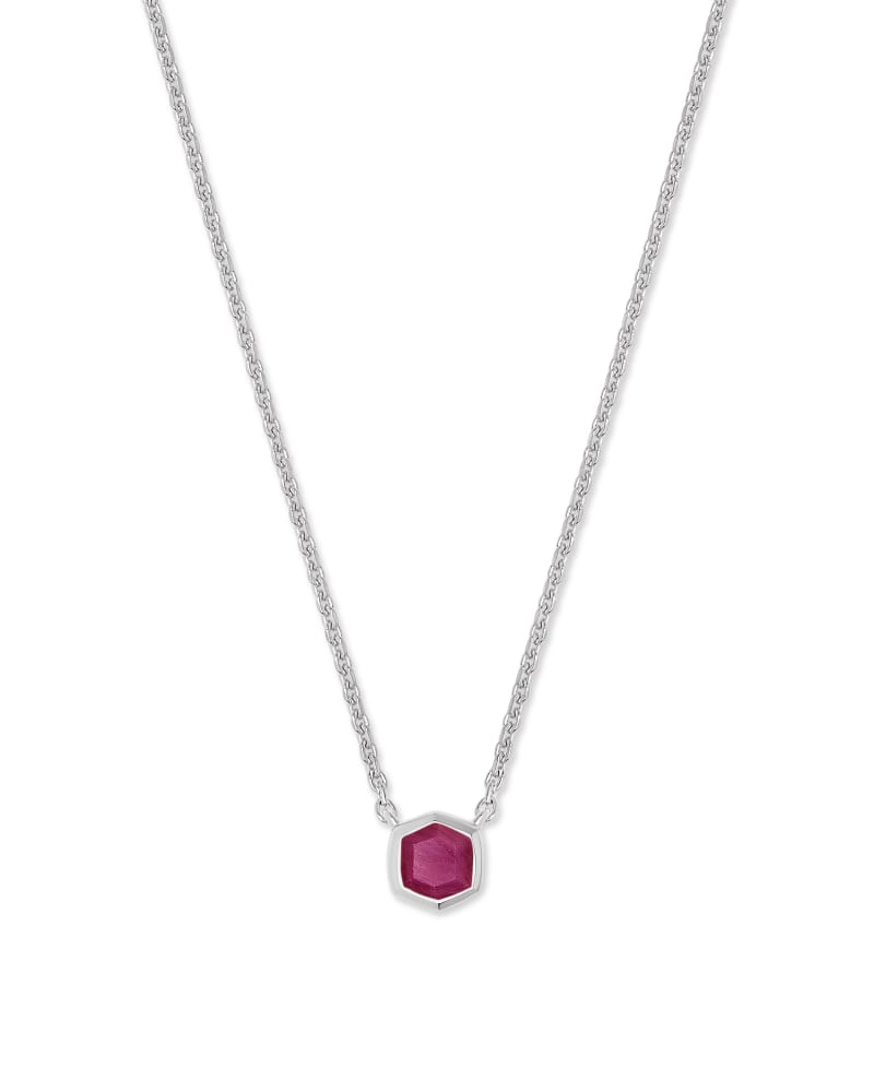 Davie Sterling Silver Pendant Necklace in Ruby image number 0