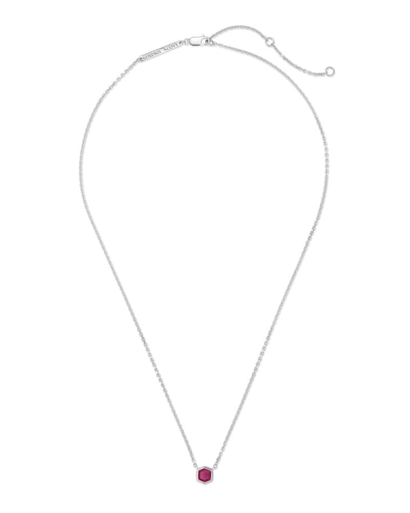 Davie Sterling Silver Pendant Necklace in Ruby image number 1