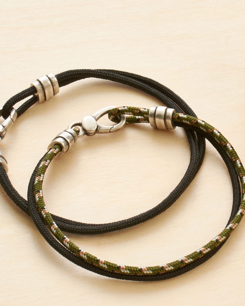 Kenneth Oxidized Sterling Silver Corded Bracelet image number 0