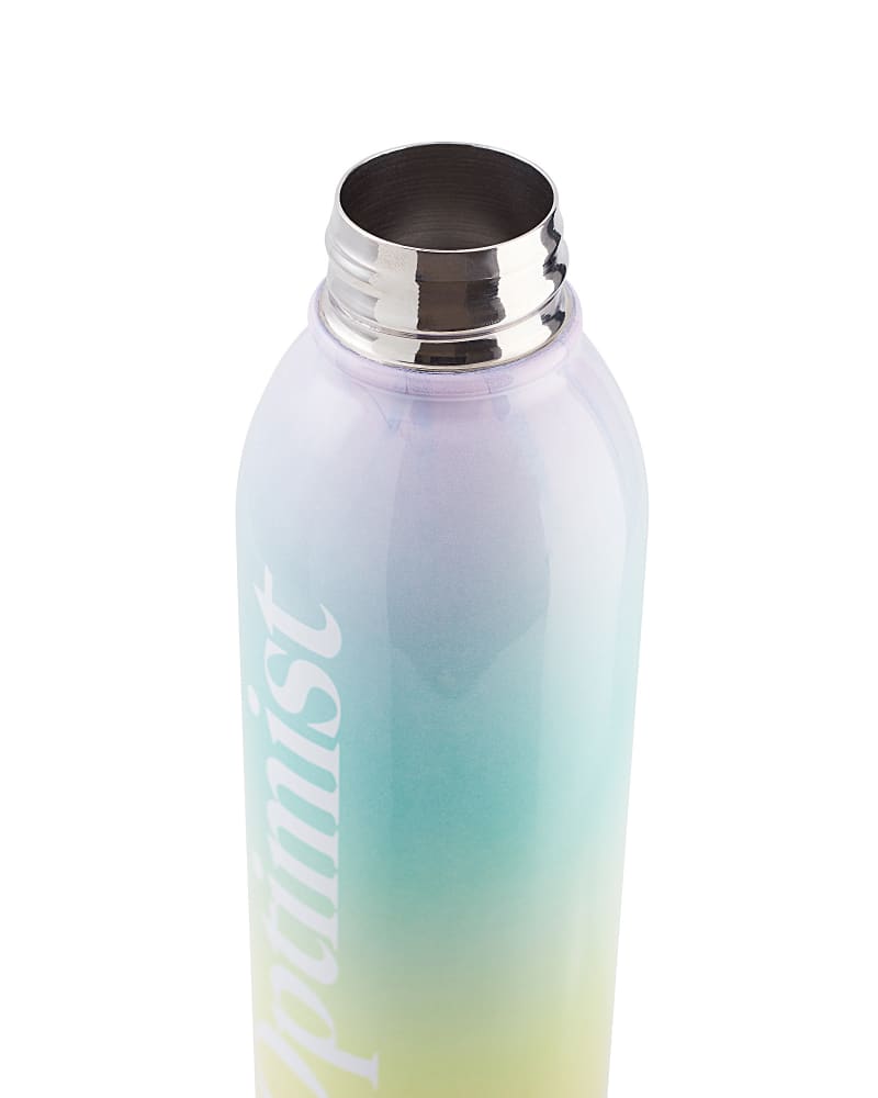 optimist water bottle in ombre rainbow