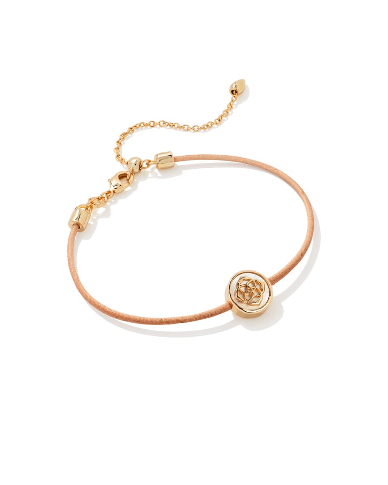 Stamped Dira Gold Bracelet in Ivory Mother-Of-Pearl image number 0