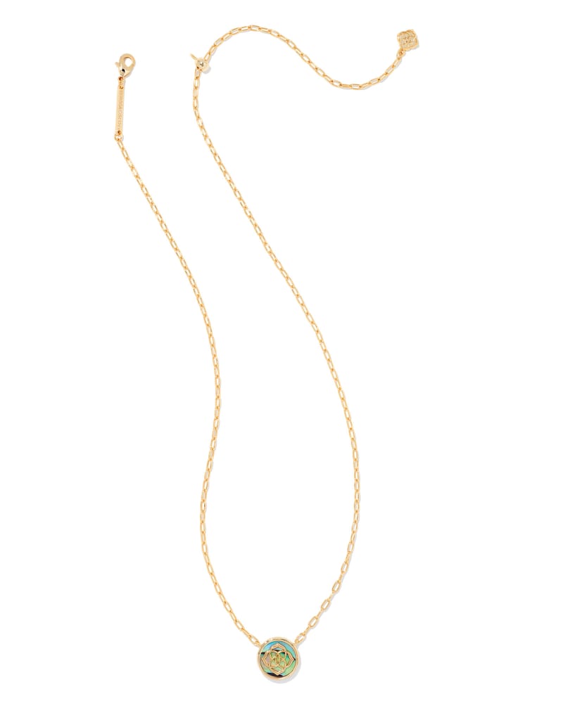 Stamped Dira Gold Pendant Necklace in Abalone image number 3