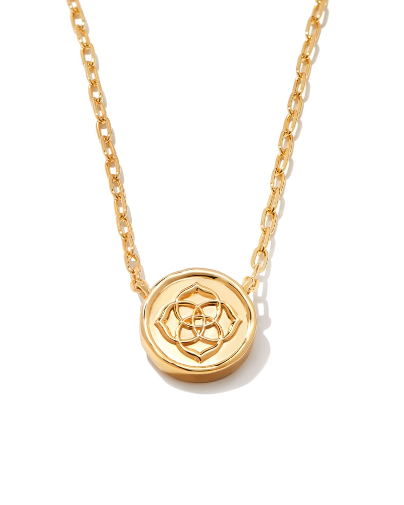 Stamped Dira Gold Pendant Necklace in Abalone image number 1