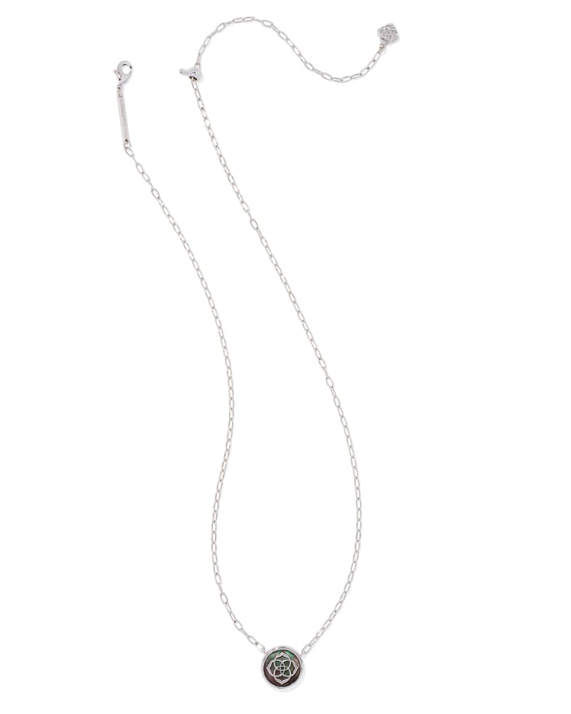 Stamped Dira Silver Pendant Necklace in Black Mother-Of-Pearl image number 2