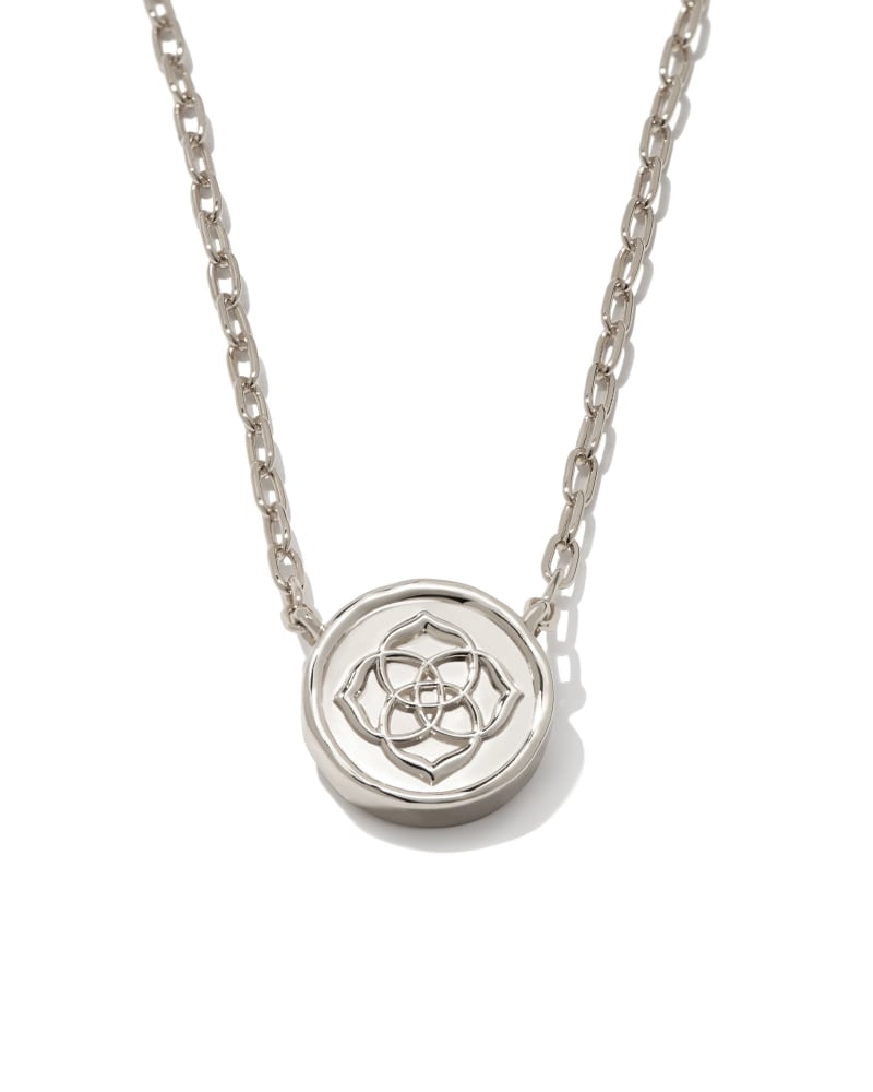 Stamped Dira Silver Pendant Necklace in Black Mother-Of-Pearl image number 1